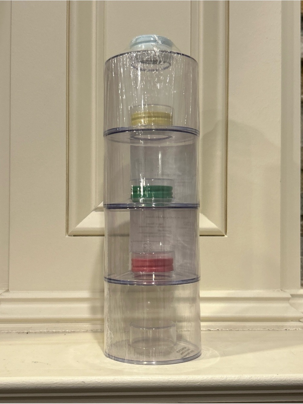 Bullseye’s Playground Clear Stackable Canister Set with Colored Lids